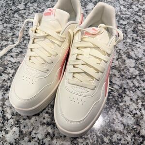 Puma Women's Ivory and Blush Sneakers